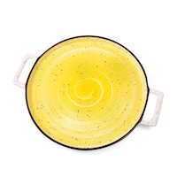 Picture of Porceletta Glazed Porcelain Pizza Plate, 39cm, Yellow
