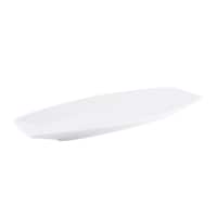 Picture of Porceletta Ivory Porcelain Boat Rectangular Plate, 16inch, White