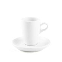 Porceletta Porcelain Stylish Coffee & Tea Cup & Saucer, 100ml, Ivory