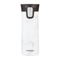 Contigo Autoseal Pinnacle Couture Vacuum Insulated Ss Travel Mug, 420ml, White Marble