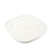 Picture of Porceletta Porcelain Square Round Plate, 19cm, Ivory
