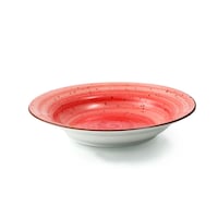 Picture of Porceletta Glazed Porcelain Soup Plate, 23cm, Red