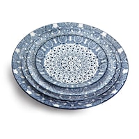 Picture of Che Brucia Arabesque Porcelain Round Plate, 6.5inch, Blue