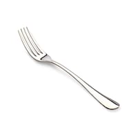 Vague Plano Stainless Steel Fork, Silver