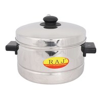 Raj Stainless Steel Idly Cooker with 4 Plates, Silver