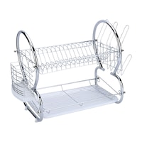 Picture of Vague Iron 2 Tier Dish Rack, Silver