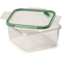 Picture of Snips Tritan Renew Square Food Container, Clear & Green, 1.4L