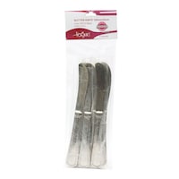 Vague 13/0 Stainless Steel Lino Design Butter Knife, 16cm, Silver - Pack of 6