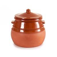 Picture of Arte Regal Clay Belly Cooking Pot, 3.5L, Brown