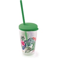 Snips Hawaii Printed Cup with Lid & Straw, 500ml