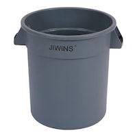 Jiwins Plastic Round Bucket, 38L, Grey