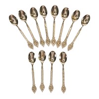 Picture of Jyc Stainless Steel Coffee Spoon, 11cm, Gold - Pack of 12