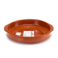 Picture of Arte Regal Clay Round Deep Plate with Handle, 32cm, Brown