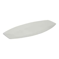 Picture of Vague Melamine Boat Shape Fish Design Plate, 26inch, White