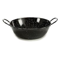 Picture of La Dehesa Deep Enameled Steel Frying Pan, 32cm, Black