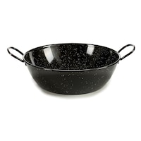 Picture of La Dehesa Deep Enameled Steel Frying Pan, 45cm, Black