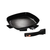 Berlinger Haus Grill Pan with Protector and Detachable Handle Collection, 28cm, Black Rose