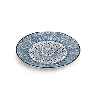 Picture of Che Brucia Arabesque Porcelain Round Plate, 8inch, Blue