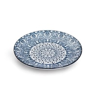 Picture of Che Brucia Arabesque Porcelain Round Plate, 9inch, Blue