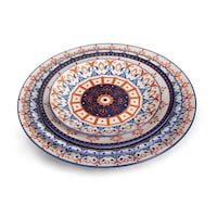 Picture of Che Brucia Henna Porcelain Round Plate, 10.5inch, Multicolour