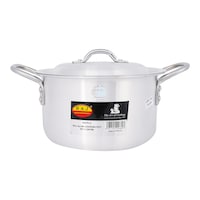 Picture of Raj Aluminium Cooking Pot With Cover Set, 4.5L, Silver