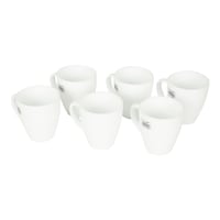 Picture of Borosil Plain Glass Mug, White - Pack of 6