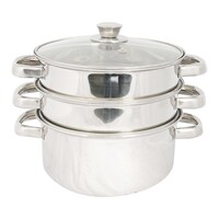 Picture of Raj Stainless Steel 3 Layer Steamer Pot, 20cm, Silver