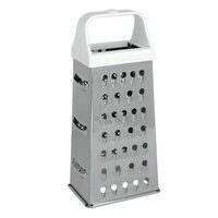Metaltex Steel Four-Sided Grater, 6inch, Silver
