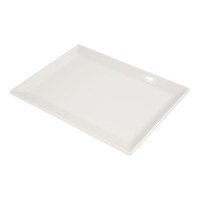 Melamine Rectangle Flat Platter, 10.5inch, White