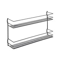 Metaltex 2-tier Steel Spice Shelf, Black