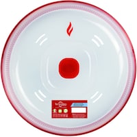 Picture of Snips Microwave Plate Cover, White & Red, 26.2 x 7.6cm