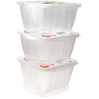 Snips Fresh Square Container, 1L, Set of 3