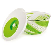 Snips Spin & Serve 2 in 1 Salad Spinner & Bowl, Green & White, 4L