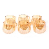 Yuhan Gopeng Glass Coffee Cup, Set of 7 Pcs