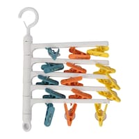 Picture of Yuhan Collapsable 5 Tier Hanger with 15 Clips, Multicolor