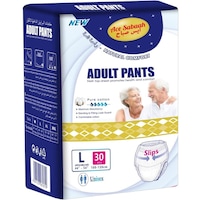 Ace Sabaah Adult Diaper Pants, L, 30 Pcs - Carton of 3