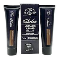 Shades Mustache & Beard 5min Easy Brush-in Dye, Natural Black, 100g