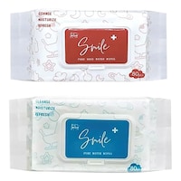 Smileplus Smile Pure Rose & Water Baby Wipes, 80 Wipes - Pack of 2