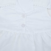 Pancy Love & Net Design Cotton Girls Frock, White