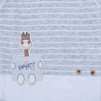 Pancy Giraffe & Line Design Cotton Babyboy Romper