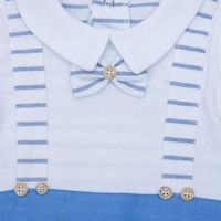 Pancy Tie & Line Design Cotton Babyboy Romper