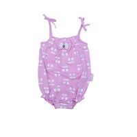 Picture of Pancy Cherry Design Sleeveless Cotton Babygirl Romper, Purple, 0-3Months