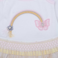 Picture of Pancy Butterfly & Flower Design Cotton Babygirl Romper