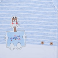 Picture of Pancy Giraffe & Line Design Cotton Babyboy Romper