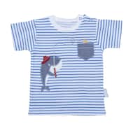 Pancy Dolphin & Checkered Design Cotton Babyboy T-Shirt & Pant 2Pcs Set, Blue