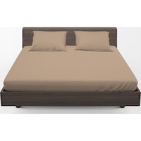 Home Tex Cotton Solid Flat Bedsheet Set, Beige Sable - Carton of 14