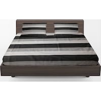 Home Tex Cotton Stripes Flat Bedsheet Set, Grey and Black - Carton of 14