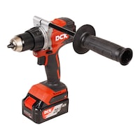 Picture of DCK Professional Cordless Brushless Driver Drill, 13mm, Red & Black