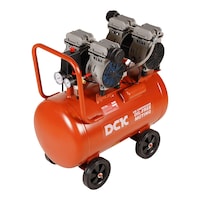 DCK Oil Free Air Compressor, 750WX2, Red & Black