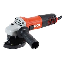 DCK Professional Electric Angle Grinder with Handle, 1100W, Red & Black